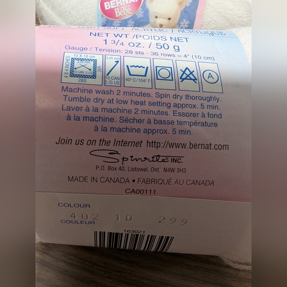 Vintage Bernat Baby Soft Yarn Bundle 6 Skiens 2 white 3 Verigated 1 Yellow - Picture 7 of 11